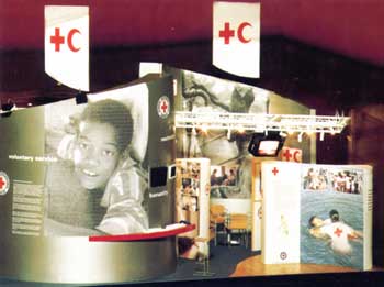 Photograph of Red Cross exhibition stand